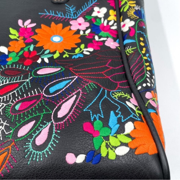 Consuela Frida Shady Black Floral Classic Tote Bag. NWOT - Picture 4 of 11